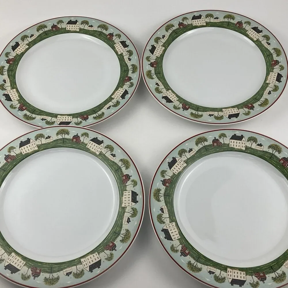 Warren Kimble Country Life Folk Brandon House Sakura Dish Set VTG